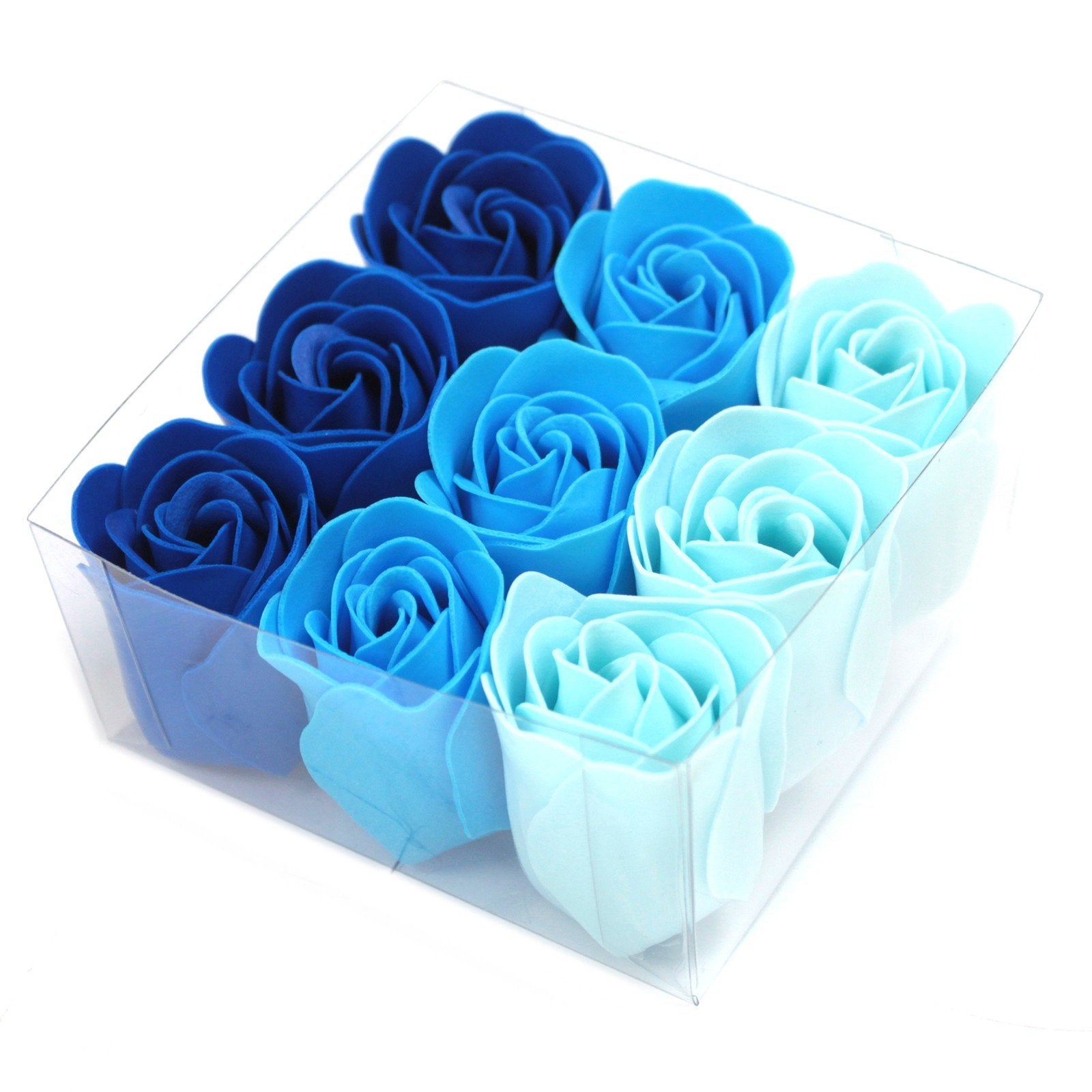 Set of 9 Blue Roses Soap Flowers for Weddings | #product_category# - OneRoofGifts