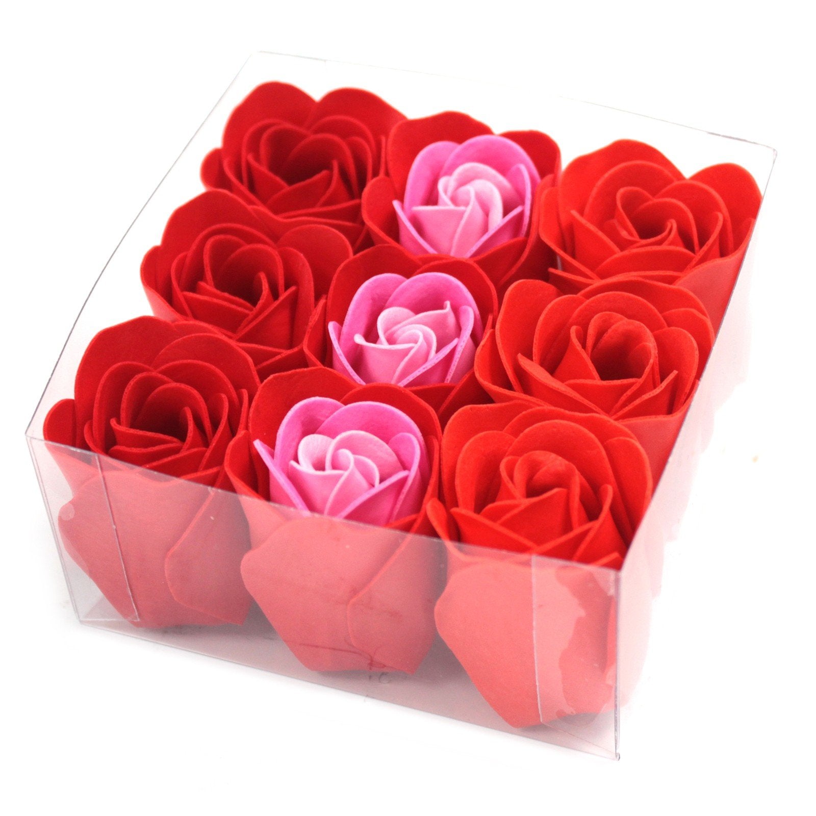Set of 9 Soap Flowers, Red Rose | #product_category# - OneRoofGifts
