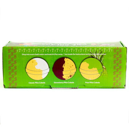 Set of Three Bath Bombs, Pineapple Coconut | #product_category# - OneRoofGifts