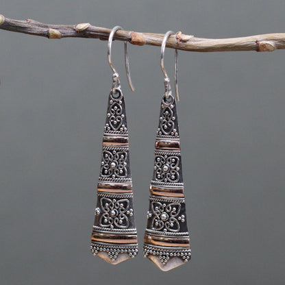 Silver and Gold Tribal Drop Earrings | #product_category# - OneRoofGifts