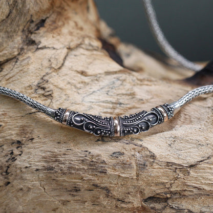 Silver and Gold Tribal Necklace | #product_category# - OneRoofGifts