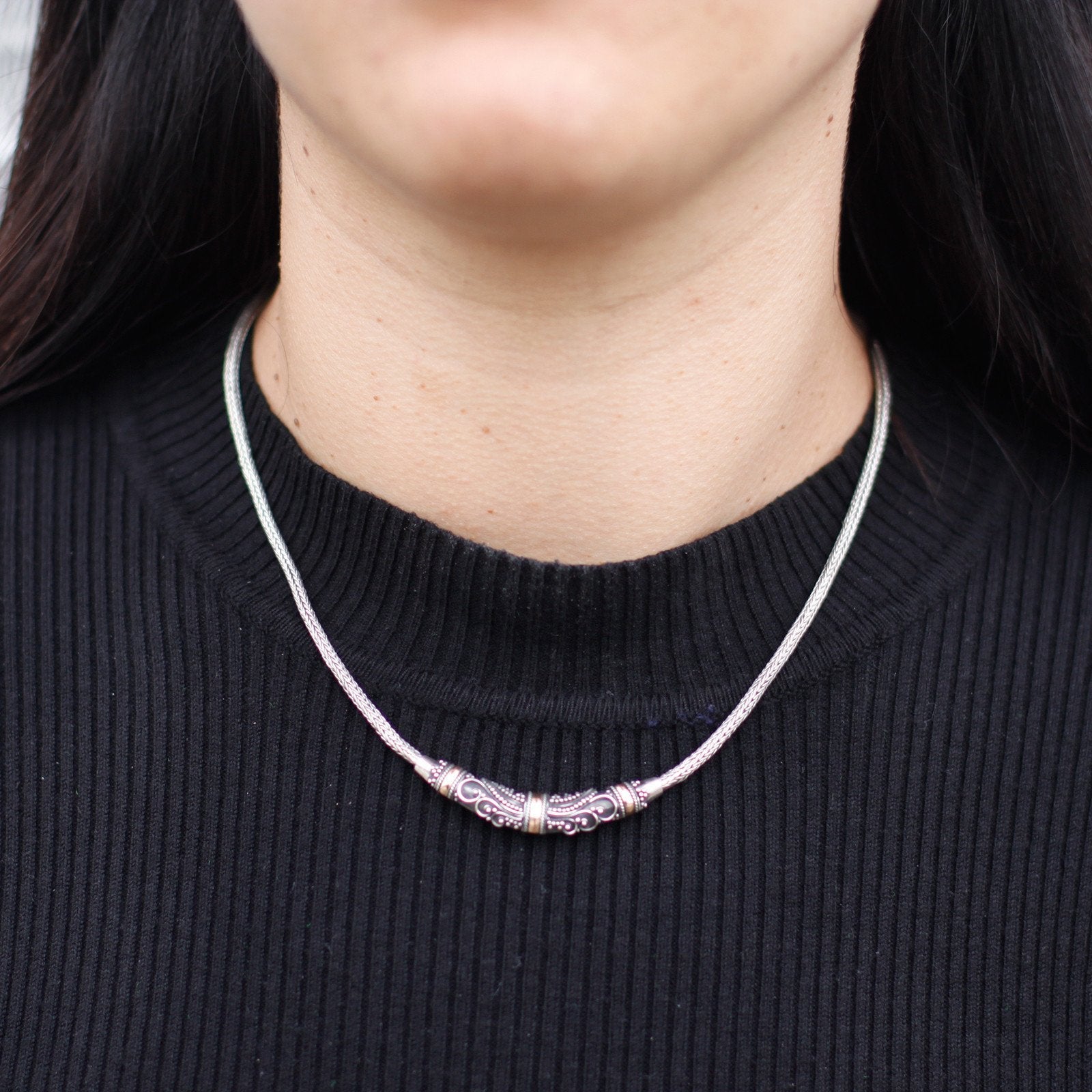 Silver and Gold Tribal Necklace | #product_category# - OneRoofGifts