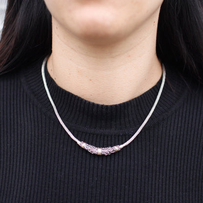 Silver and Gold Tribal Necklace | #product_category# - OneRoofGifts