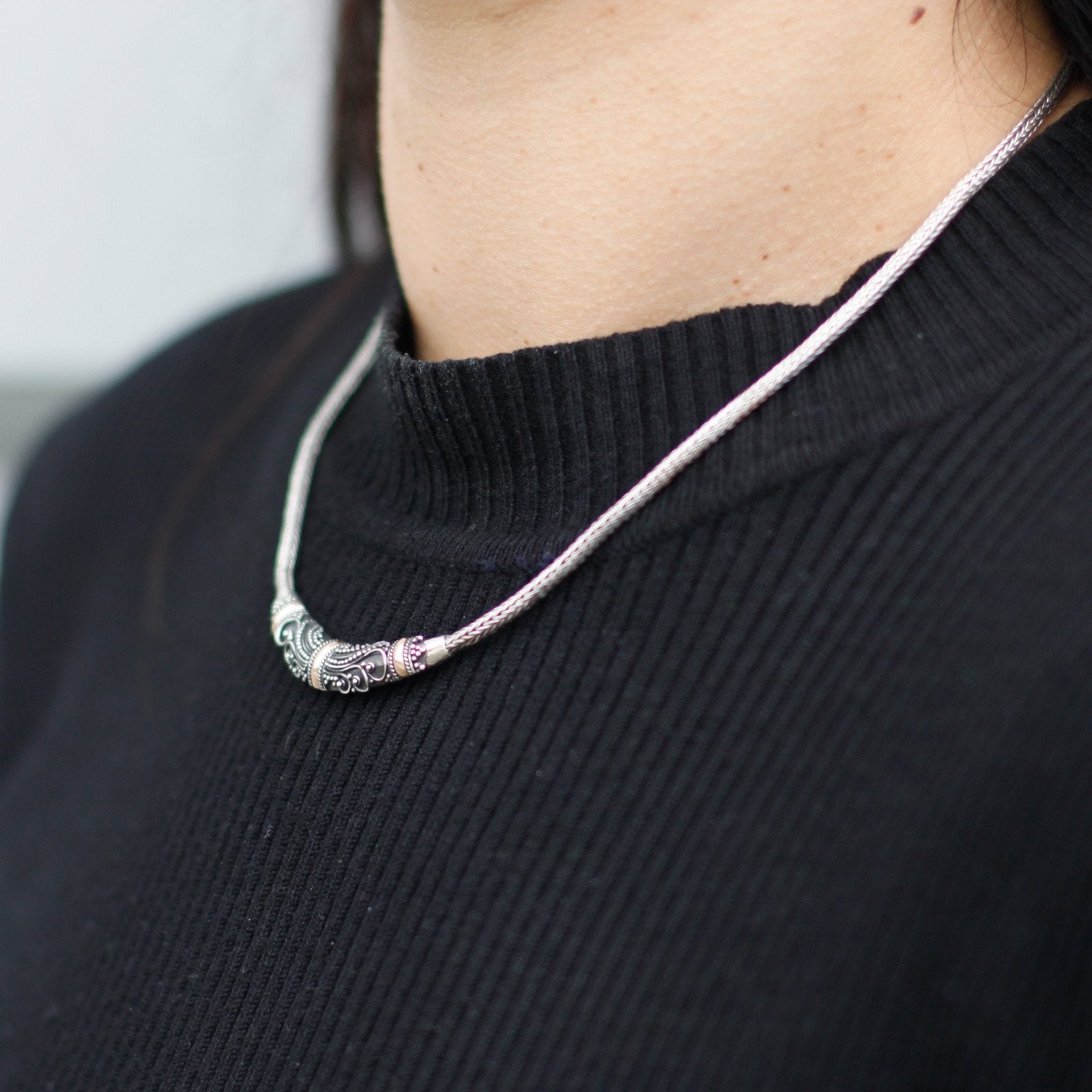 Silver and Gold Tribal Necklace | #product_category# - OneRoofGifts