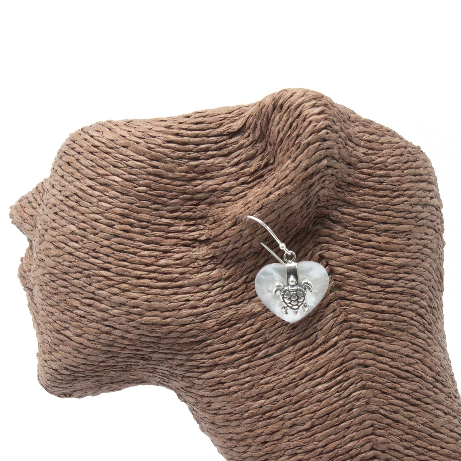 Silver and Shell Sea Turtle Earrings with Pearl | #product_category# - OneRoofGifts