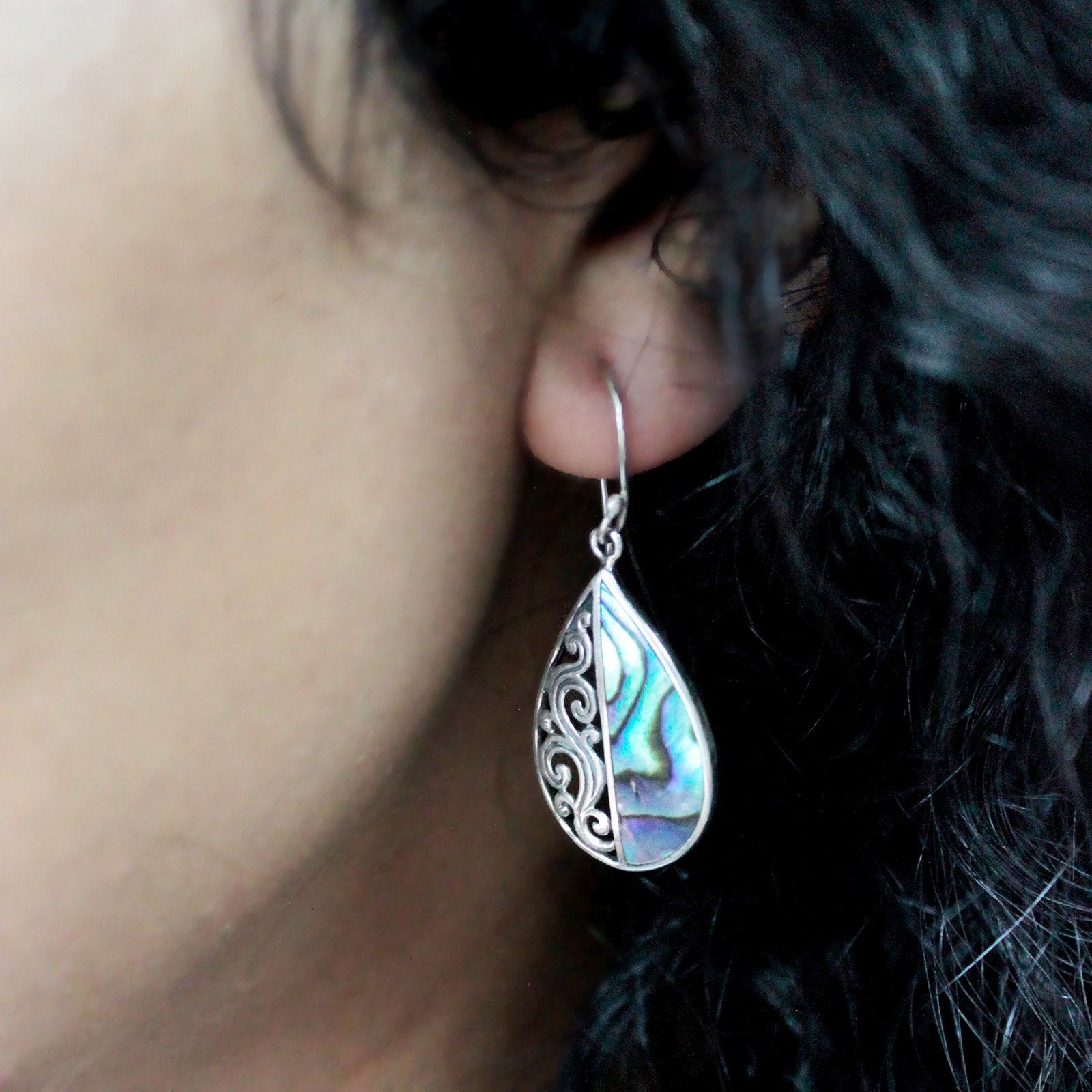 Silver and Shell Sea Turtle Earrings with Pearl | #product_category# - OneRoofGifts