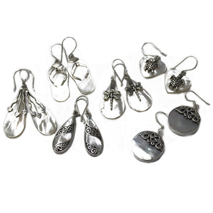 Silver and Shell Sea Turtle Earrings with Pearl | #product_category# - OneRoofGifts