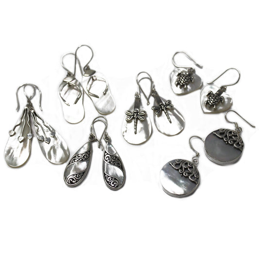 Silver and Shell Sea Turtle Earrings with Pearl | #product_category# - OneRoofGifts