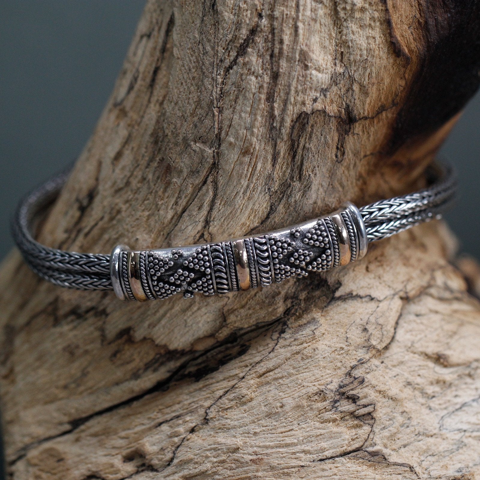 Single Chain Bracelet, Silver and Gold, Unisex | #product_category# - OneRoofGifts