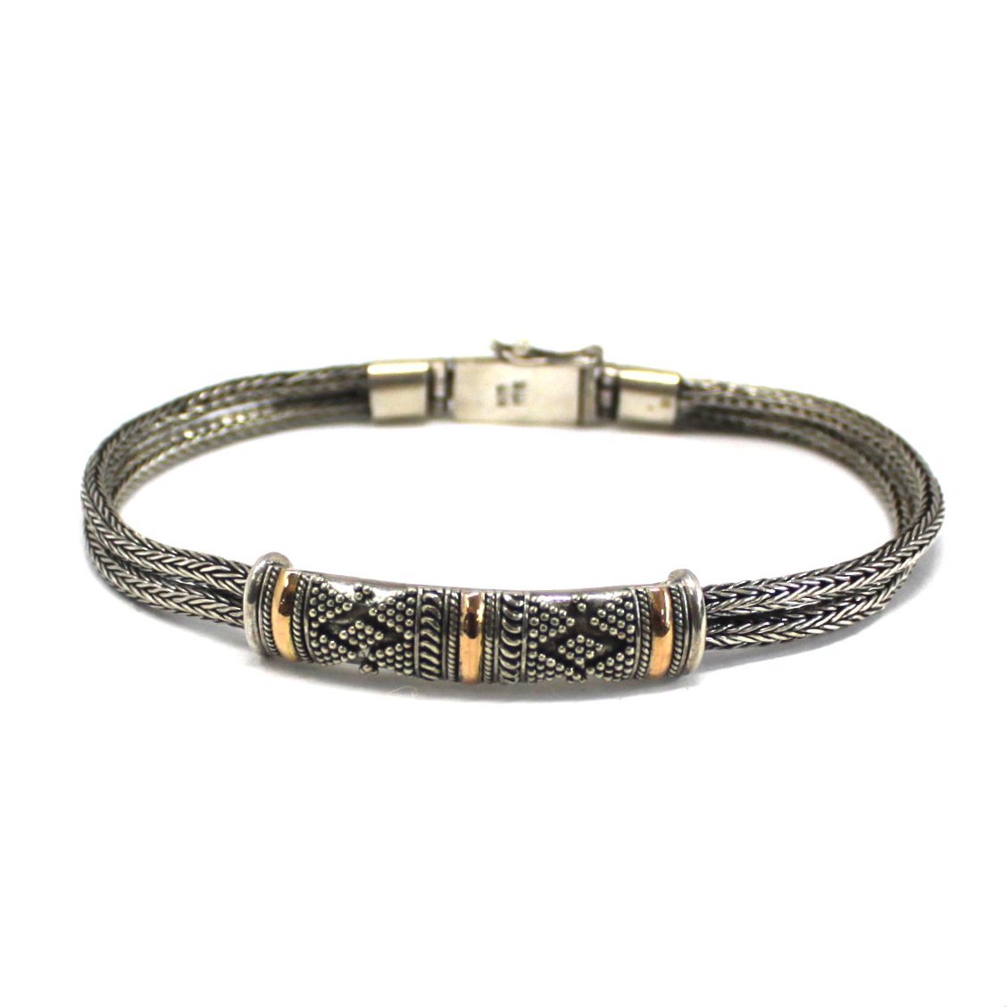 Single Chain Bracelet, Silver and Gold, Unisex | #product_category# - OneRoofGifts