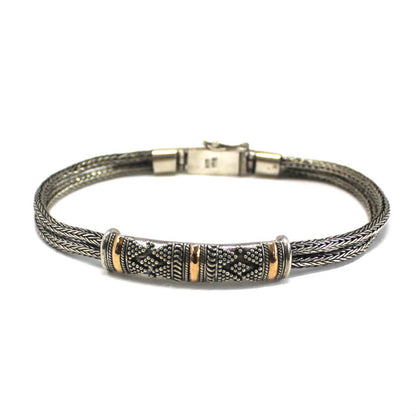 Single Chain Bracelet, Silver and Gold, Unisex | #product_category# - OneRoofGifts