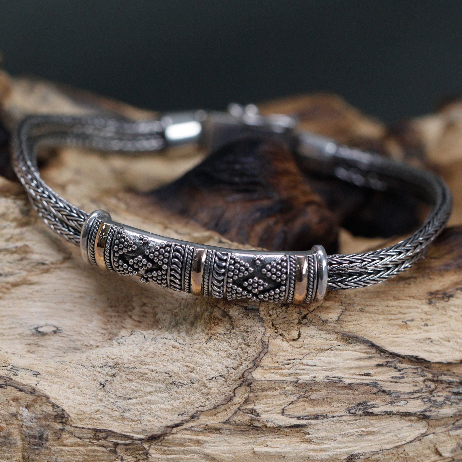 Single Chain Bracelet, Silver and Gold, Unisex | #product_category# - OneRoofGifts