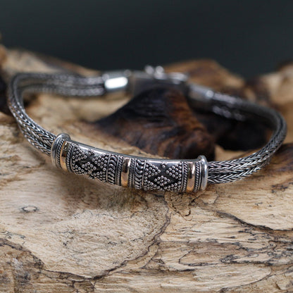 Single Chain Bracelet, Silver and Gold, Unisex | #product_category# - OneRoofGifts