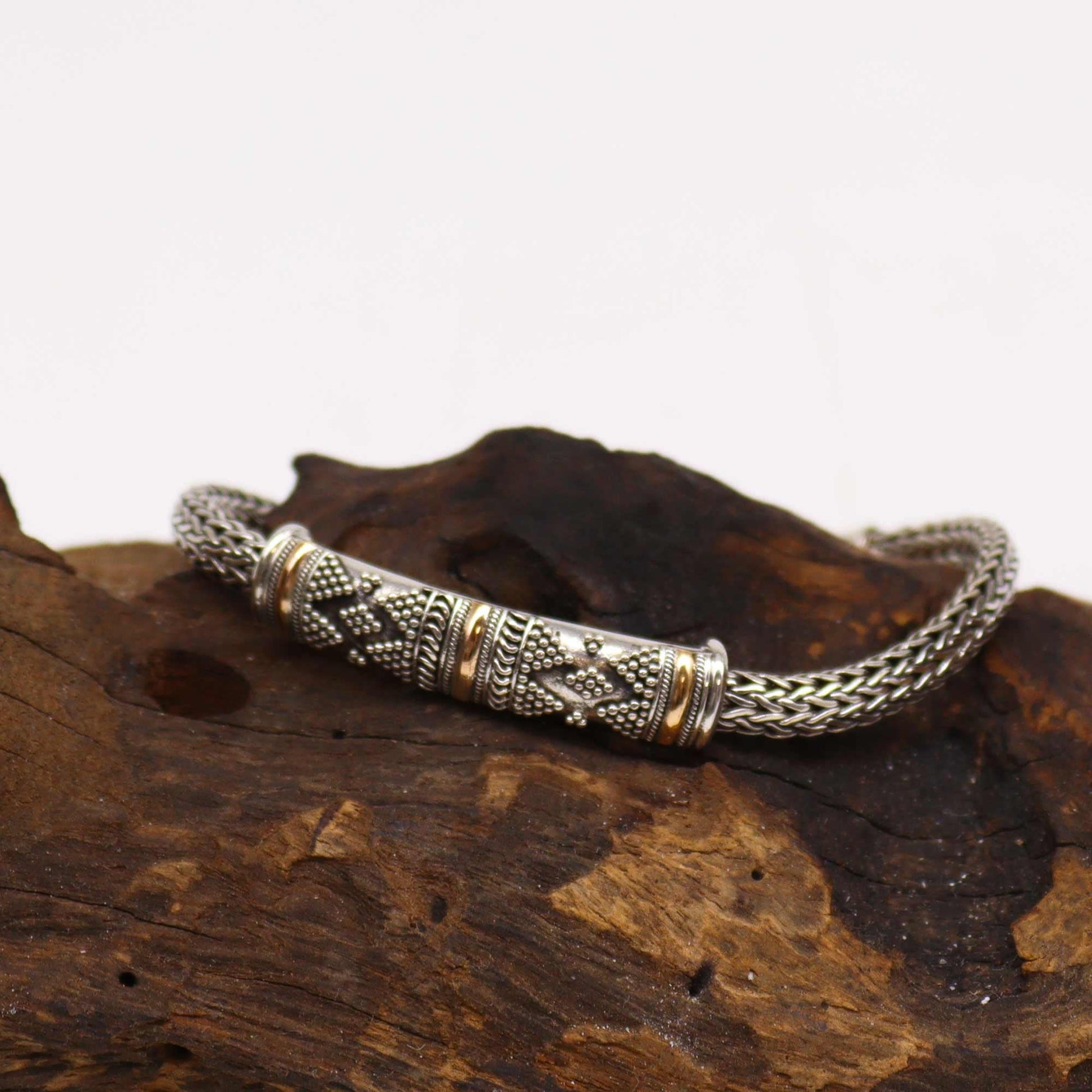 Single Chain Bracelet, Silver and Gold, Unisex | #product_category# - OneRoofGifts