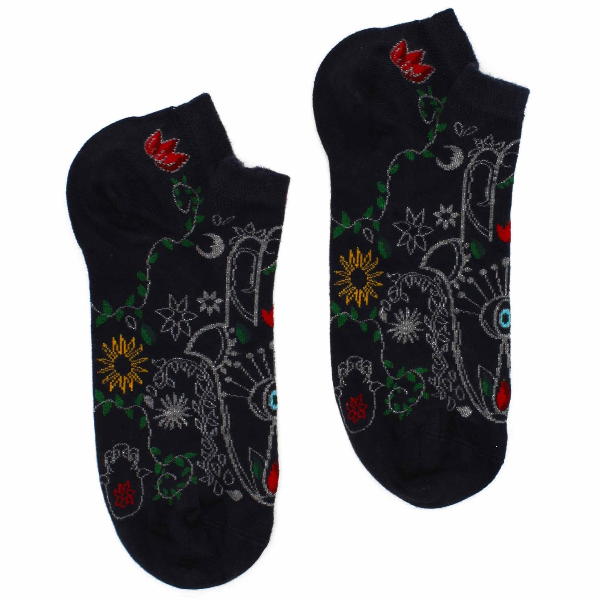 S/M (3.5 - 6.5) Hop Hare Bamboo Low Socks - Hamsa | #product_category# - OneRoofGifts