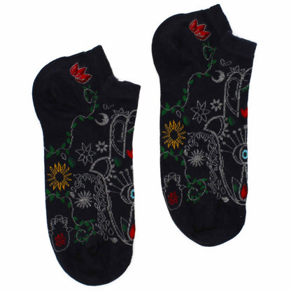S/M (3.5 - 6.5) Hop Hare Bamboo Low Socks - Hamsa | #product_category# - OneRoofGifts