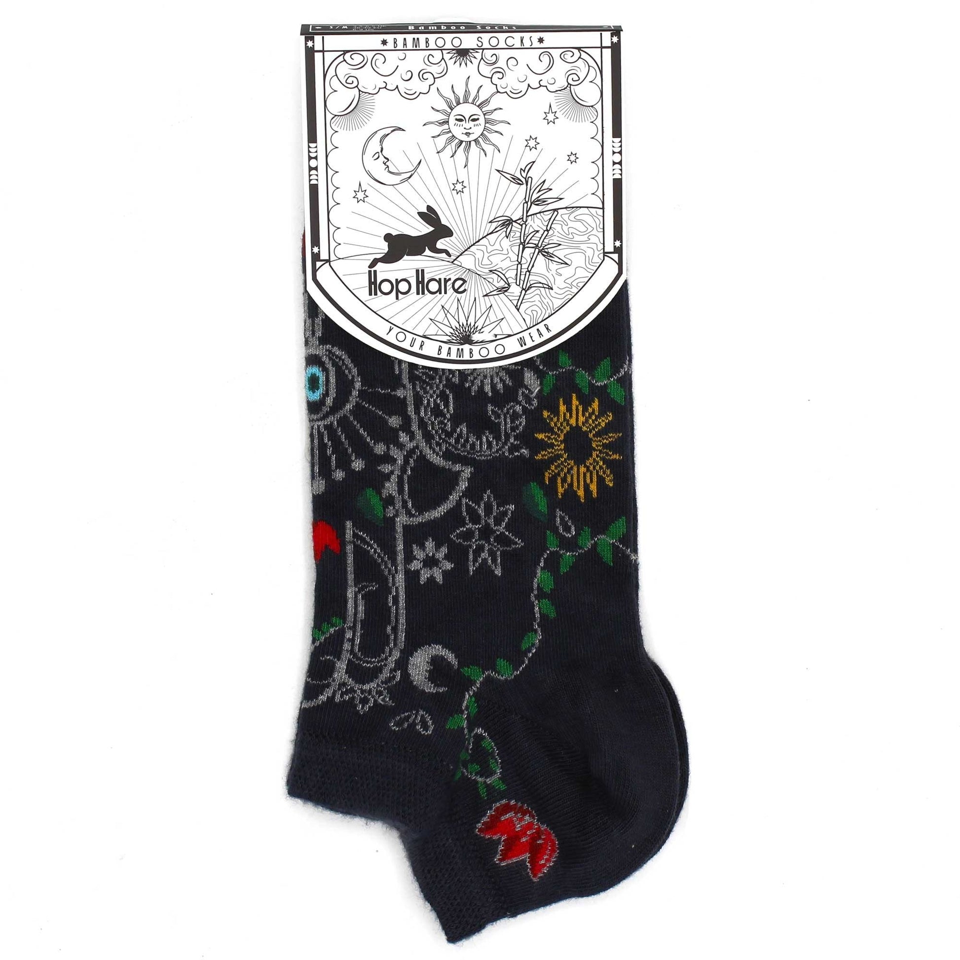 S/M (3.5 - 6.5) Hop Hare Bamboo Low Socks - Hamsa | #product_category# - OneRoofGifts