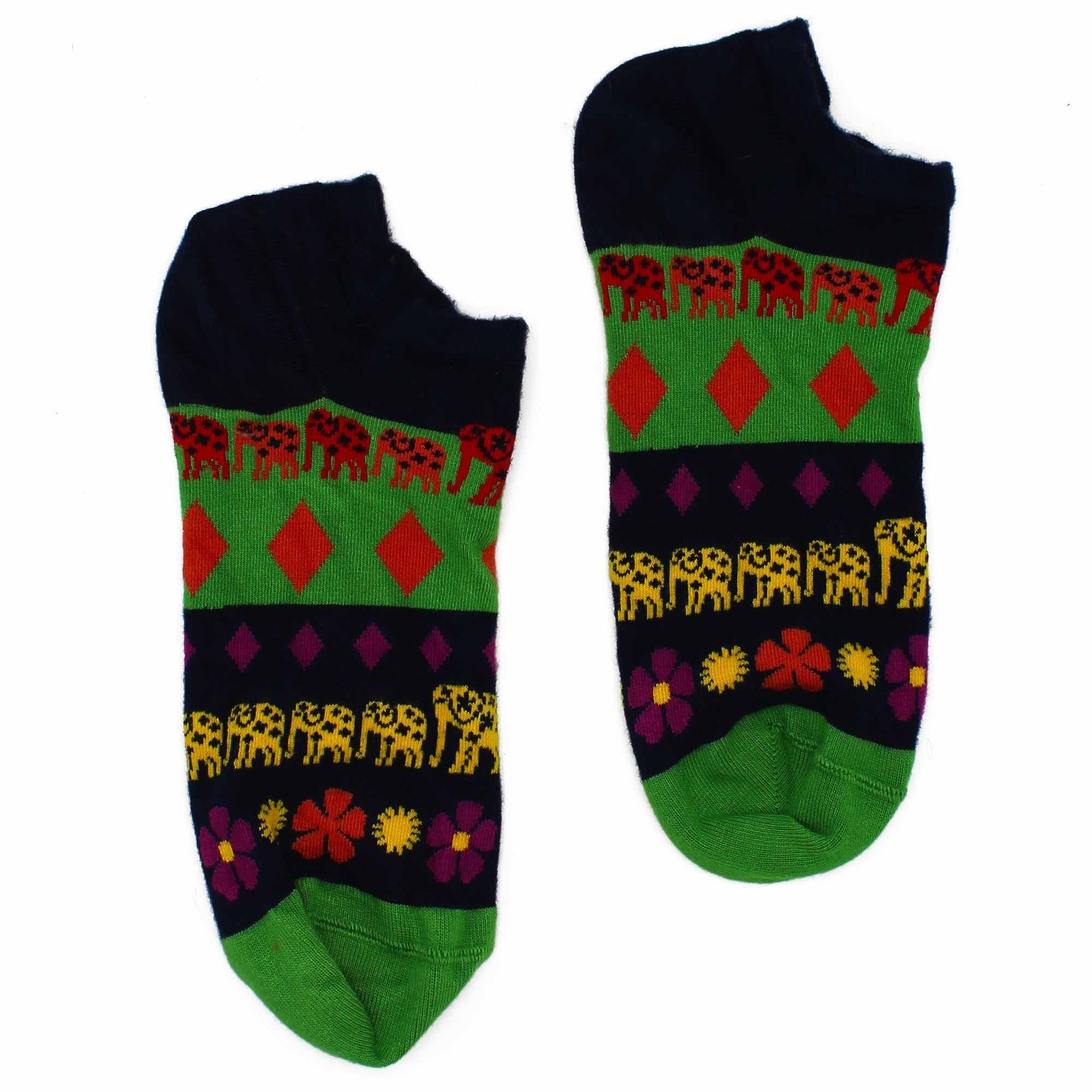 S/M (3.5 - 6.5) Hop Hare Bamboo Low Socks - Lucky Elephant | #product_category# - OneRoofGifts
