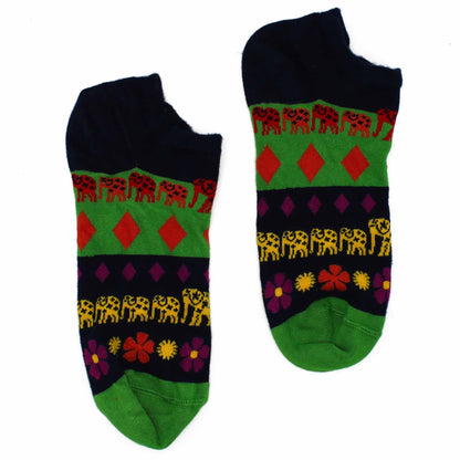 S/M (3.5 - 6.5) Hop Hare Bamboo Low Socks - Lucky Elephant | #product_category# - OneRoofGifts