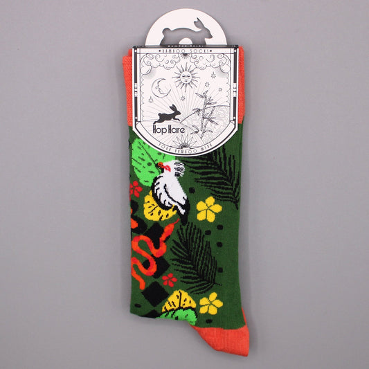 S/M Hop Hare Bamboo Socks - Bali Jungle Design | #product_category# - OneRoofGifts