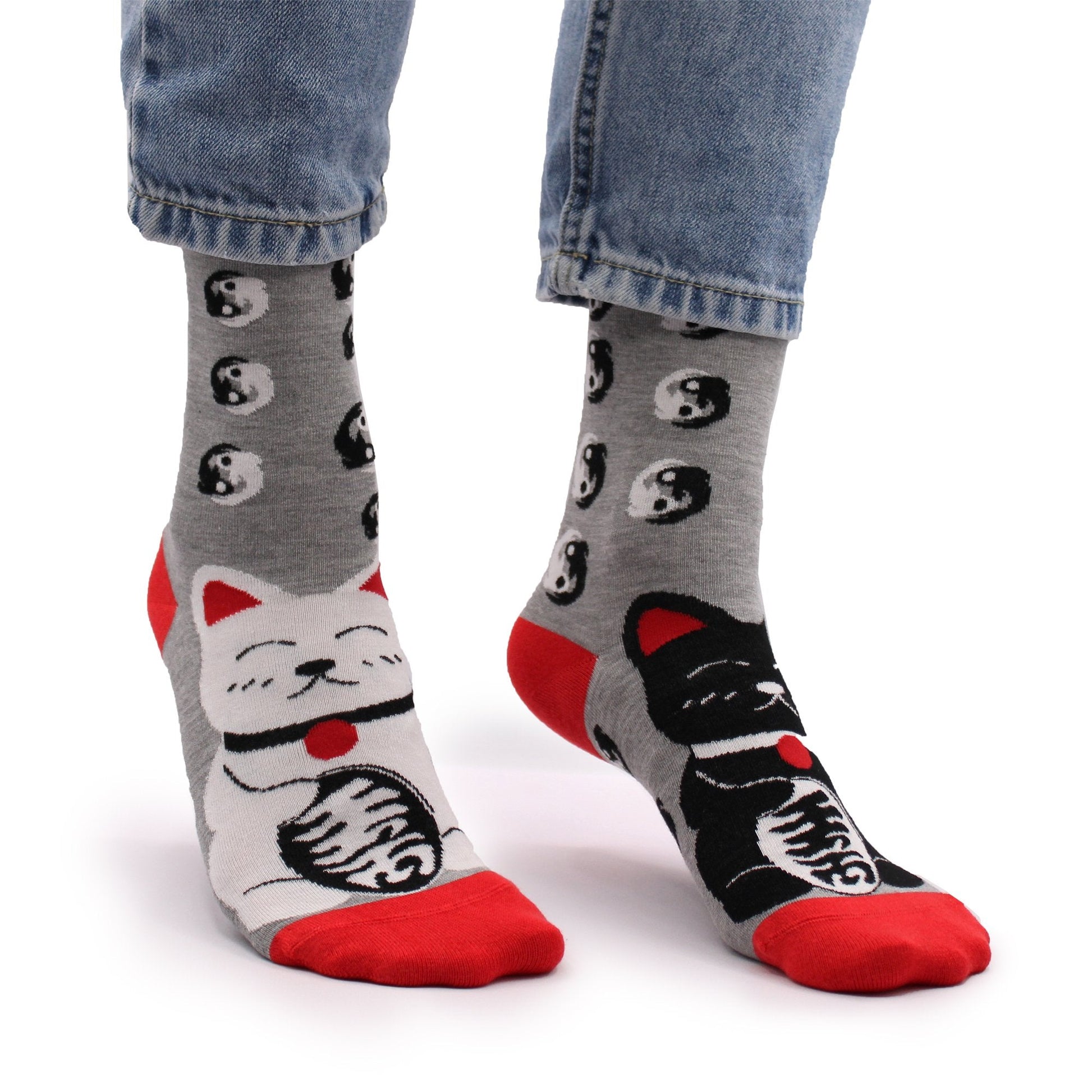 S/M Hop Hare Bamboo Socks - Lucky Cats Design | #product_category# - OneRoofGifts
