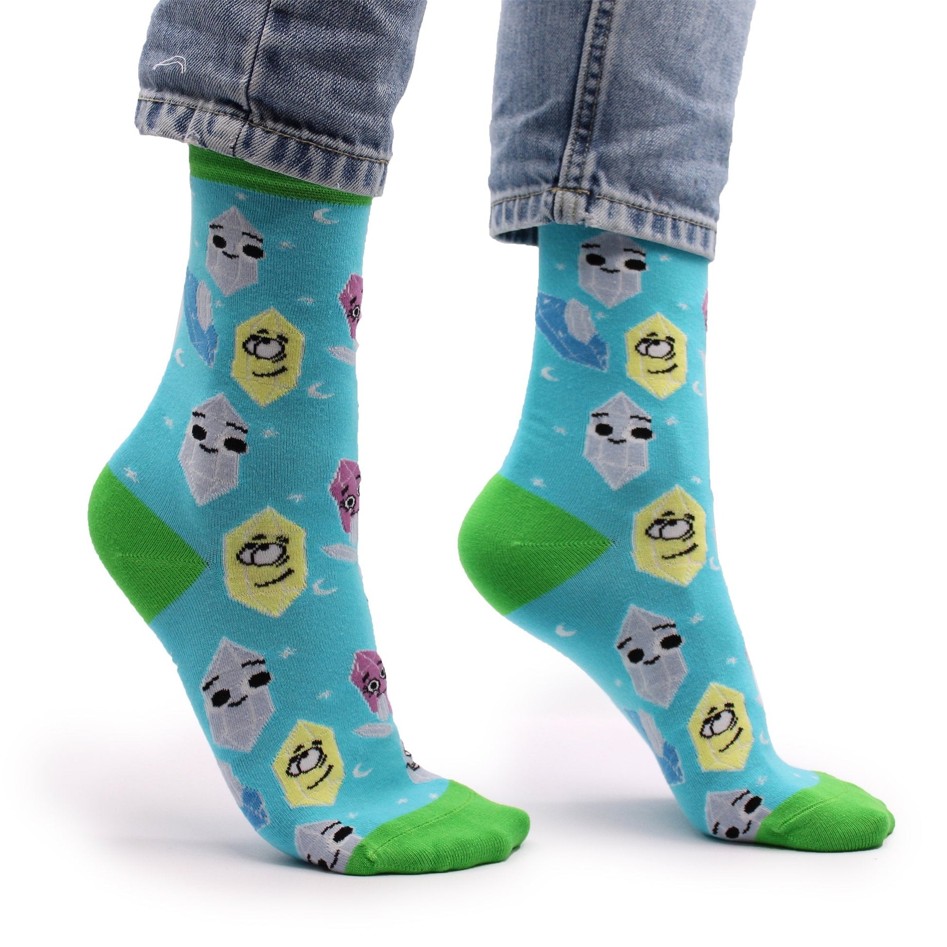 S/M Hop Hare Bamboo Socks - Lucky Gemstone Design | #product_category# - OneRoofGifts