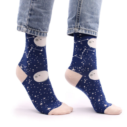 S/M Hop Hare Bamboo Socks - Moon Walk Design | #product_category# - OneRoofGifts