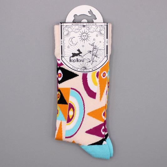 S/M Hop Hare Bamboo Socks - Psychedelic Evil Eye Design | #product_category# - OneRoofGifts