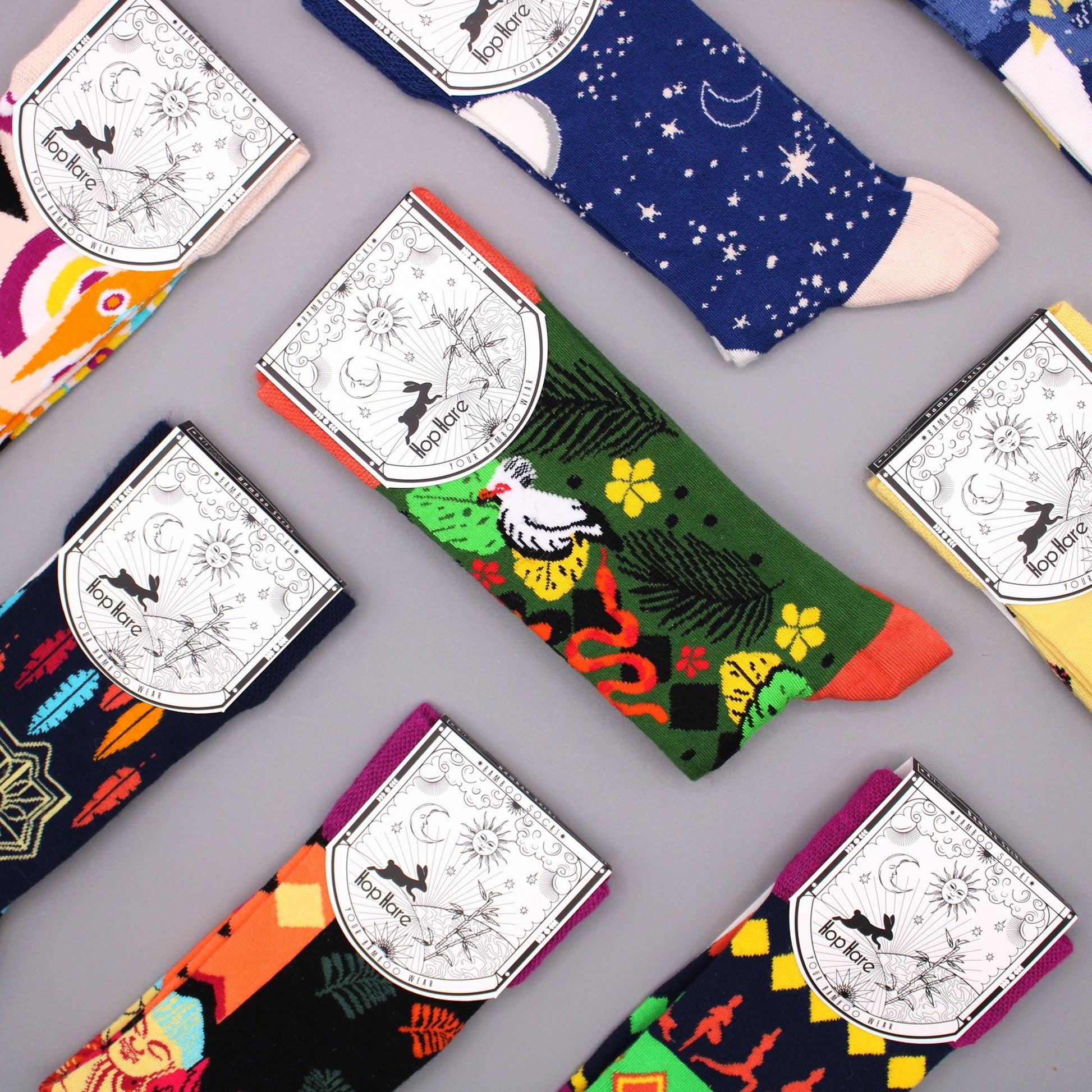 S/M Hop Hare Bamboo Socks - Tree of Life Design | #product_category# - OneRoofGifts
