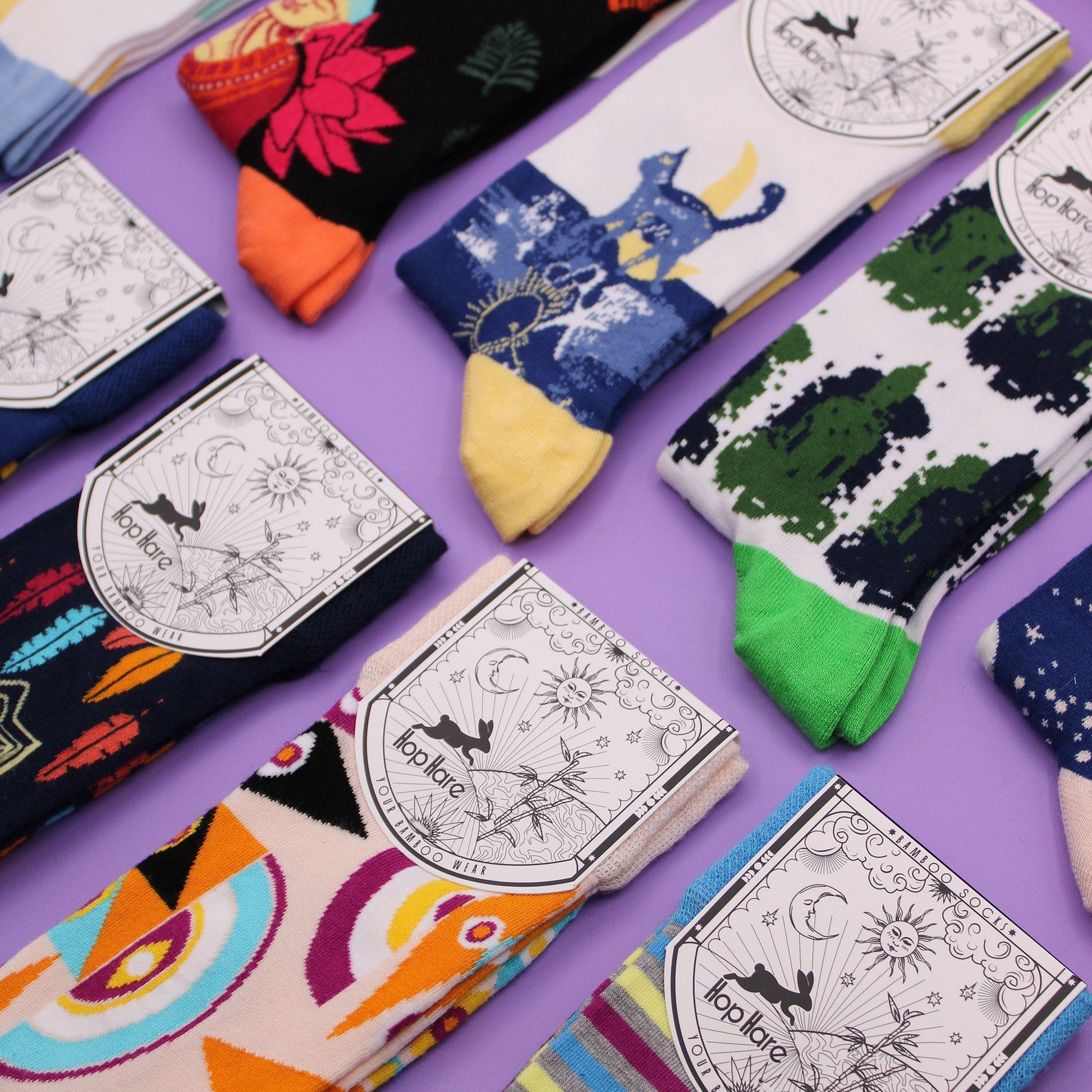 S/M Hop Hare Bamboo Socks - Tree of Life Design | #product_category# - OneRoofGifts