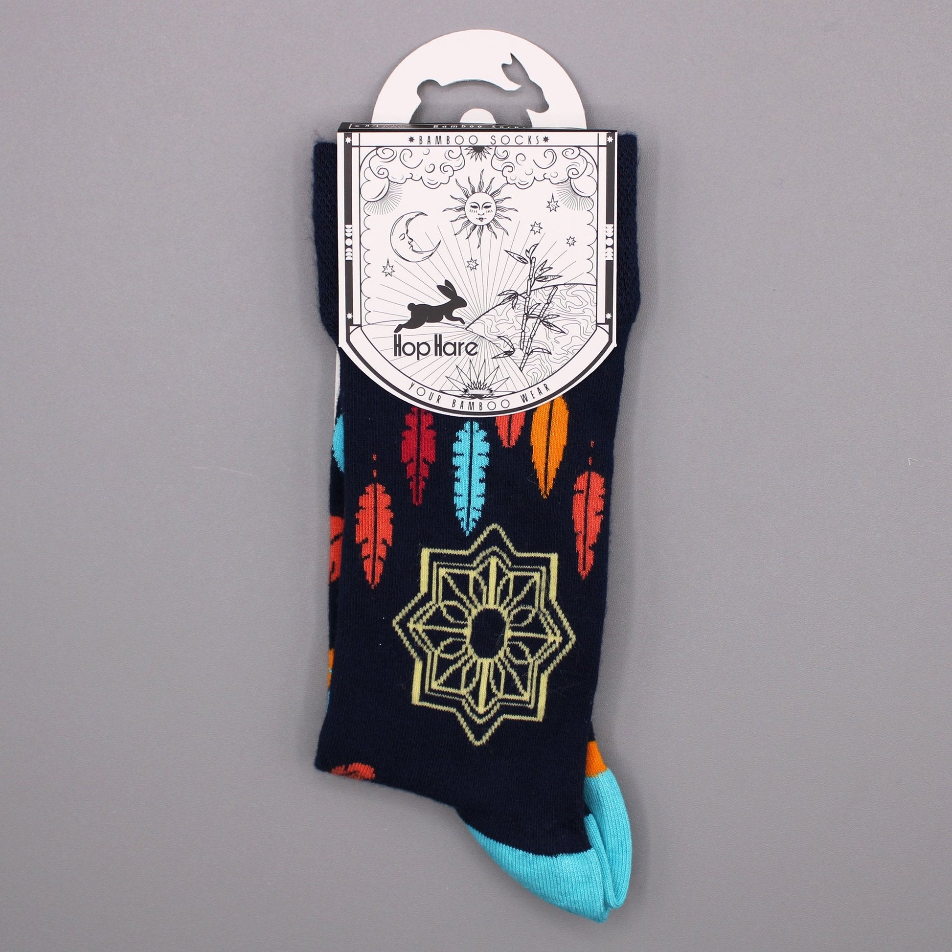 S/M Hop Hare Dreamcatcher Bamboo Socks | #product_category# - OneRoofGifts