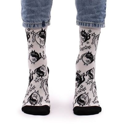 S/M Hop Hare Ying Yang Bamboo Socks | #product_category# - OneRoofGifts