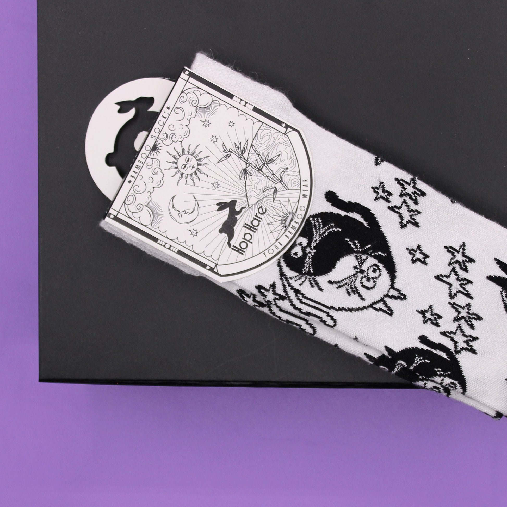 S/M Hop Hare Ying Yang Bamboo Socks | #product_category# - OneRoofGifts
