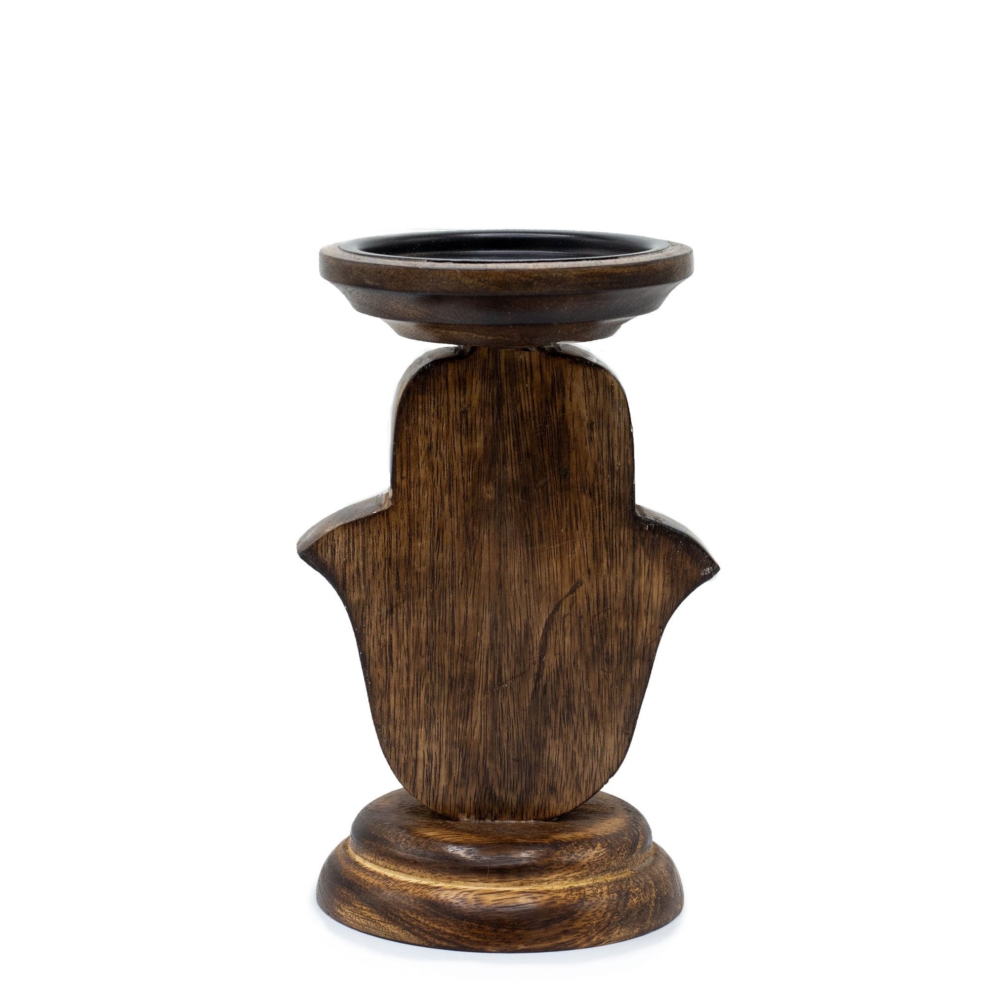 Small Mango Wood Hamsa Candle Stand | #product_category# - OneRoofGifts