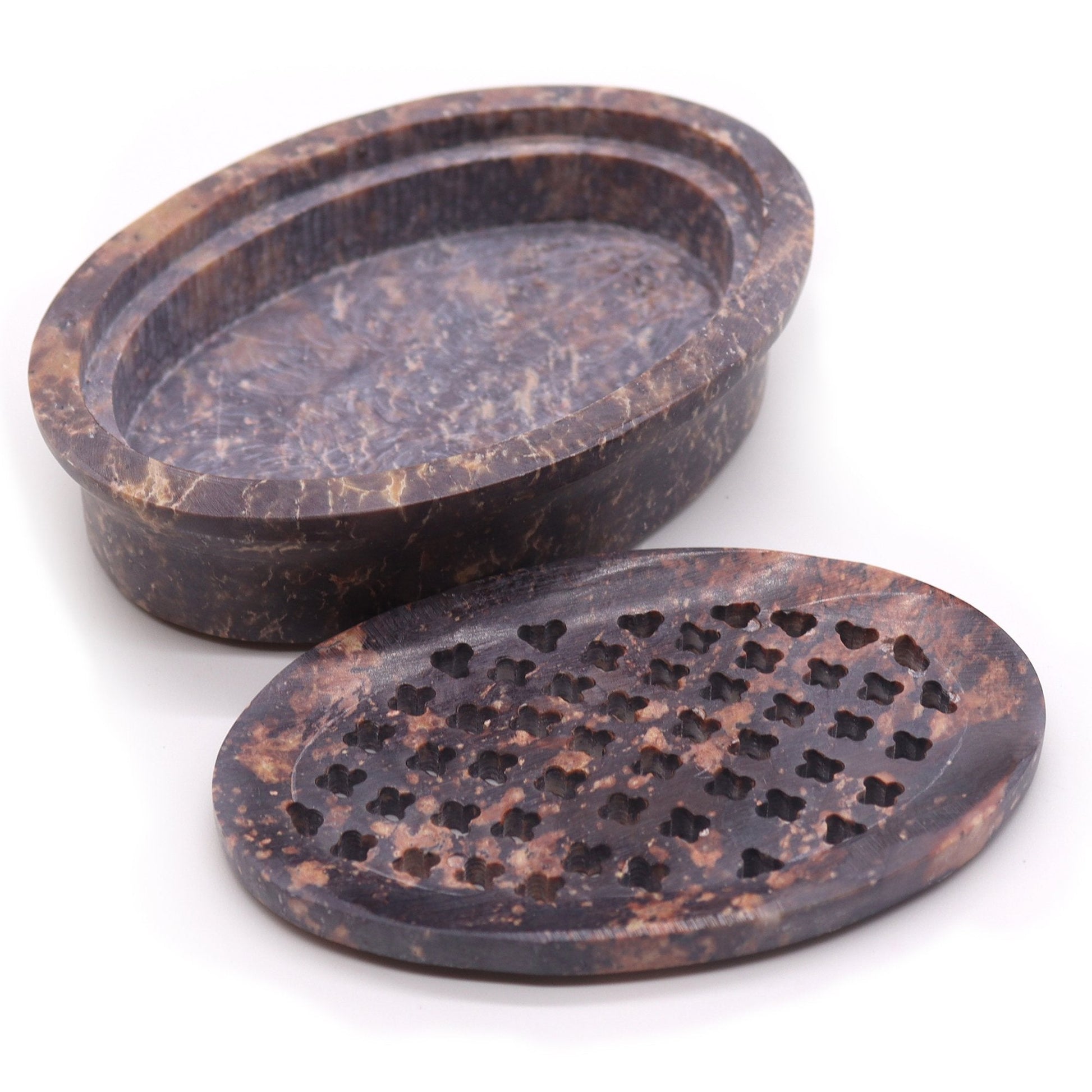 Soapstone Oval Drainer Soap Dish | #product_category# - OneRoofGifts