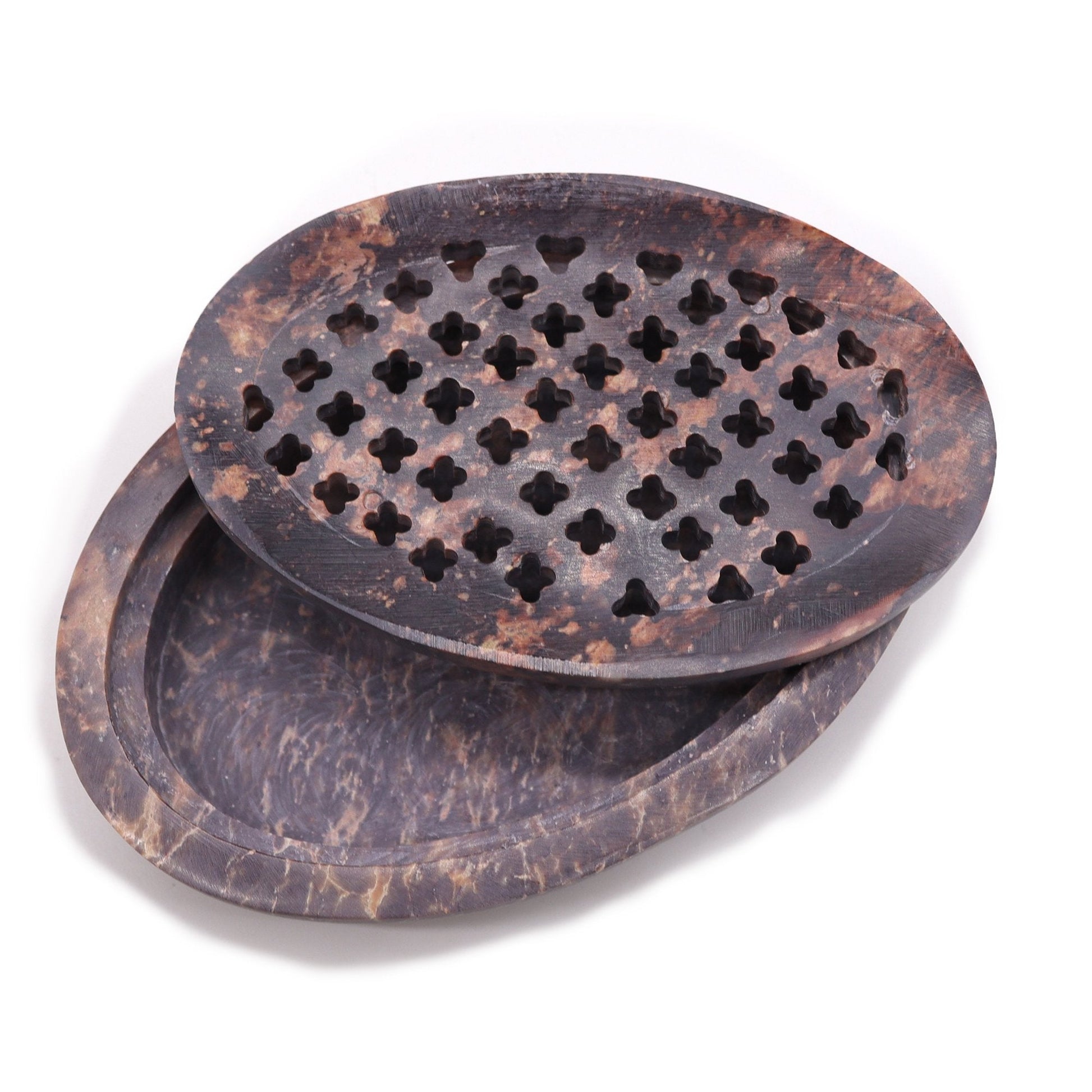 Soapstone Oval Drainer Soap Dish | #product_category# - OneRoofGifts