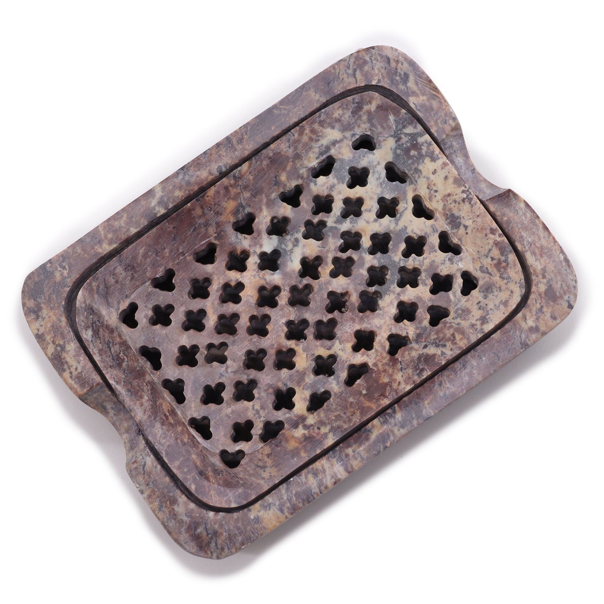 Soapstone Square Soap Dish with Drainer | #product_category# - OneRoofGifts