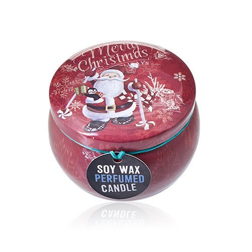 Spiced Orange Scent Artistic Tin Candle - Vintage Christmas Design | #product_category# - OneRoofGifts