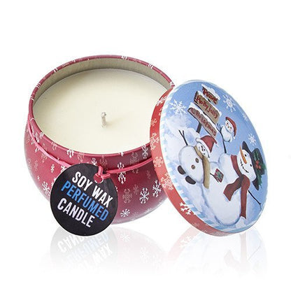 Spiced Orange Scent Artistic Tin Candle - Vintage Christmas Design | #product_category# - OneRoofGifts