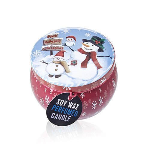Spiced Orange Scent Artistic Tin Candle - Vintage Christmas Design | #product_category# - OneRoofGifts