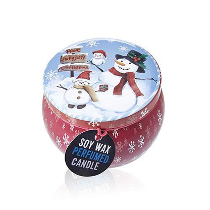 Spiced Orange Scent Artistic Tin Candle - Vintage Christmas Design | #product_category# - OneRoofGifts