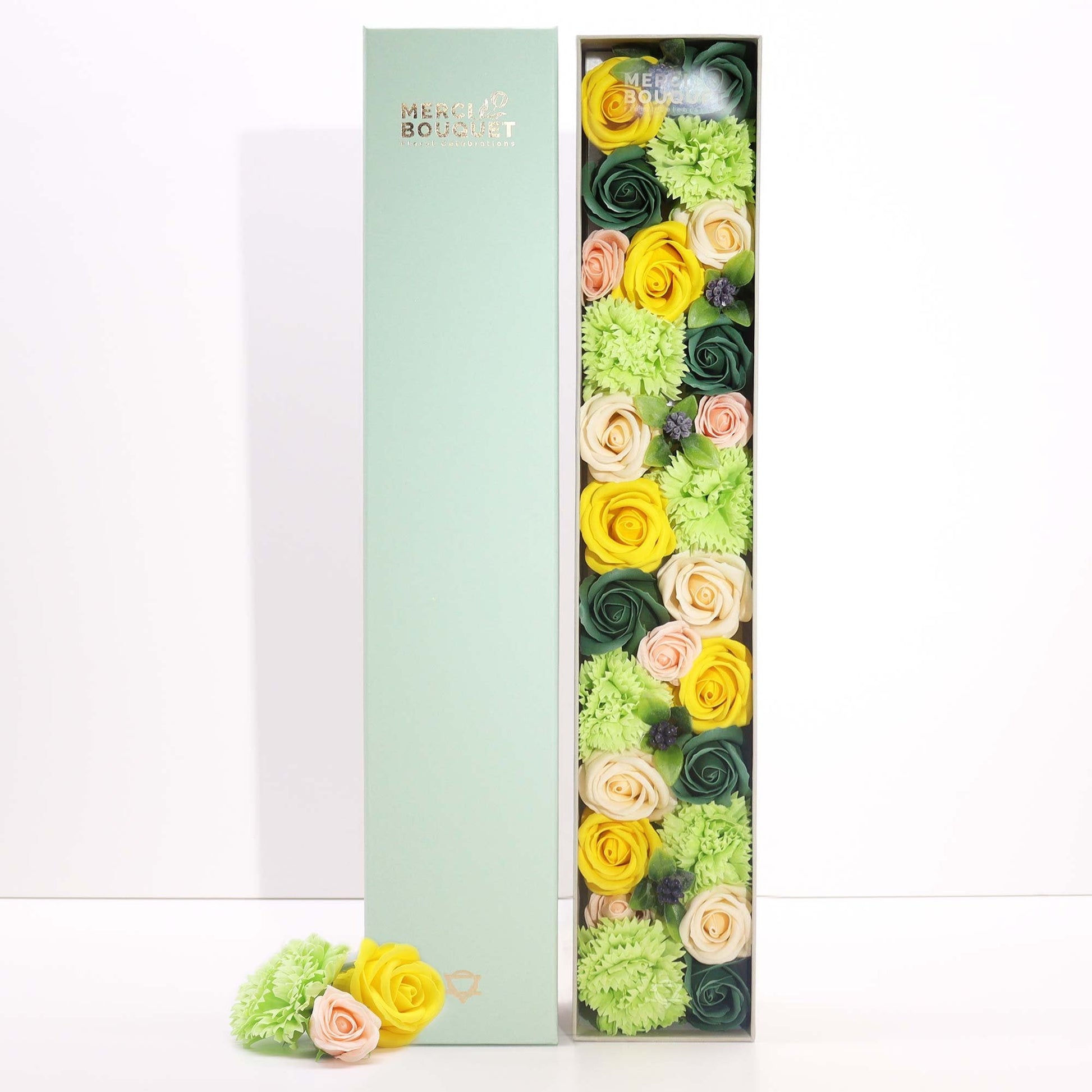 Spring Celebrations Extra Long Box in Yellow & Green | #product_category# - OneRoofGifts