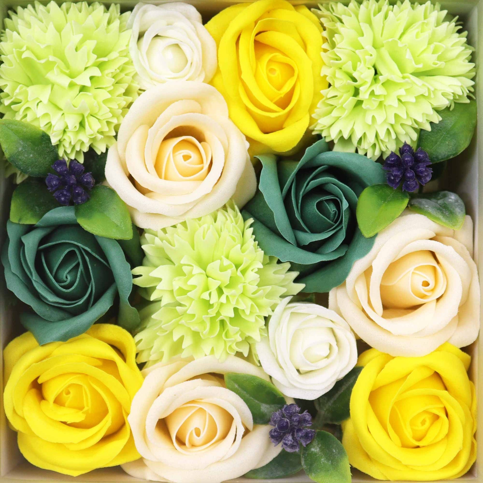 Spring Celebrations Square Box in Yellow & Green | #product_category# - OneRoofGifts