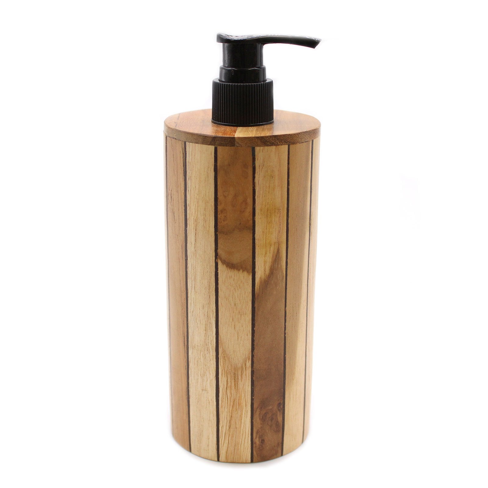 Teakwood Soap Dispenser, Round | #product_category# - OneRoofGifts