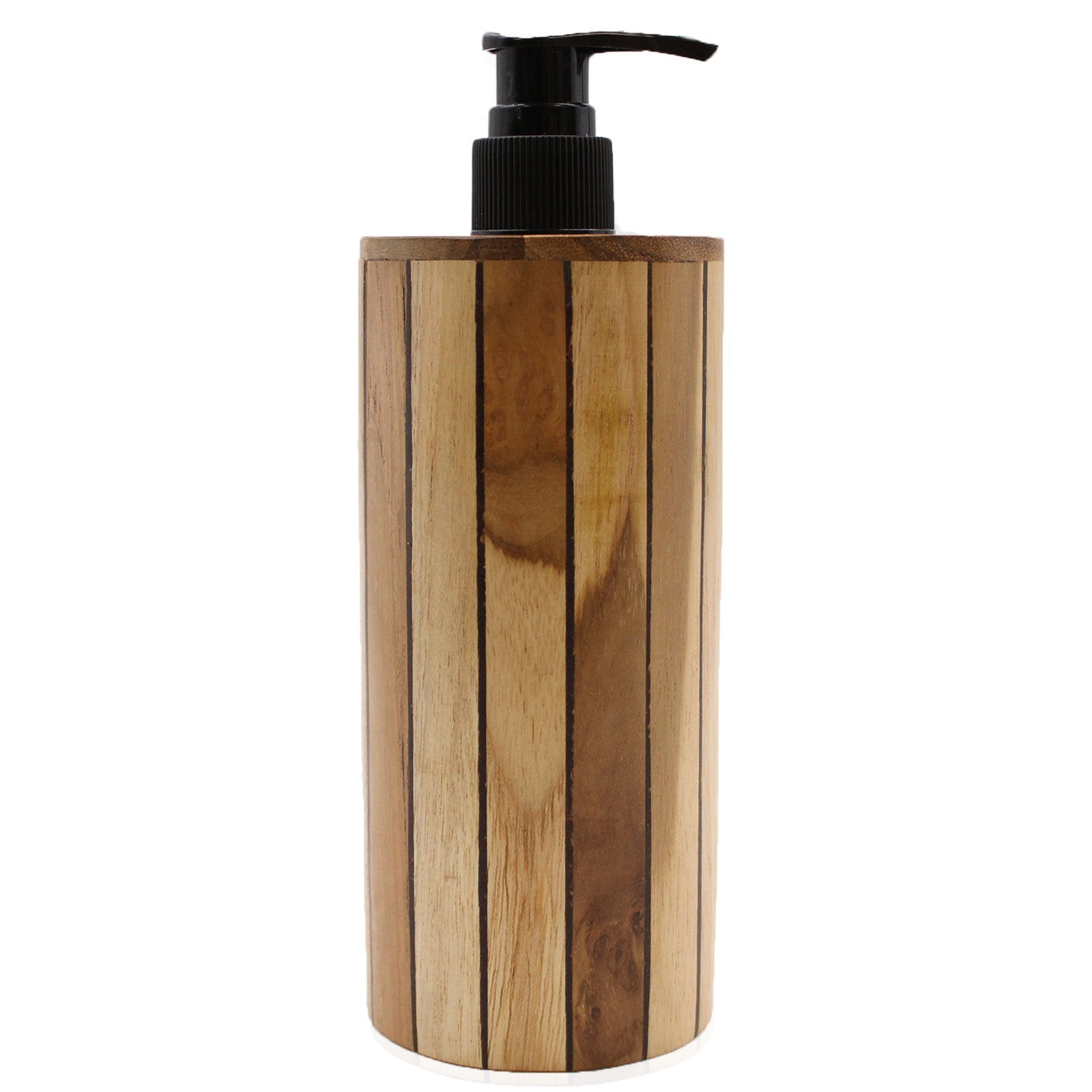 Teakwood Soap Dispenser, Round | #product_category# - OneRoofGifts