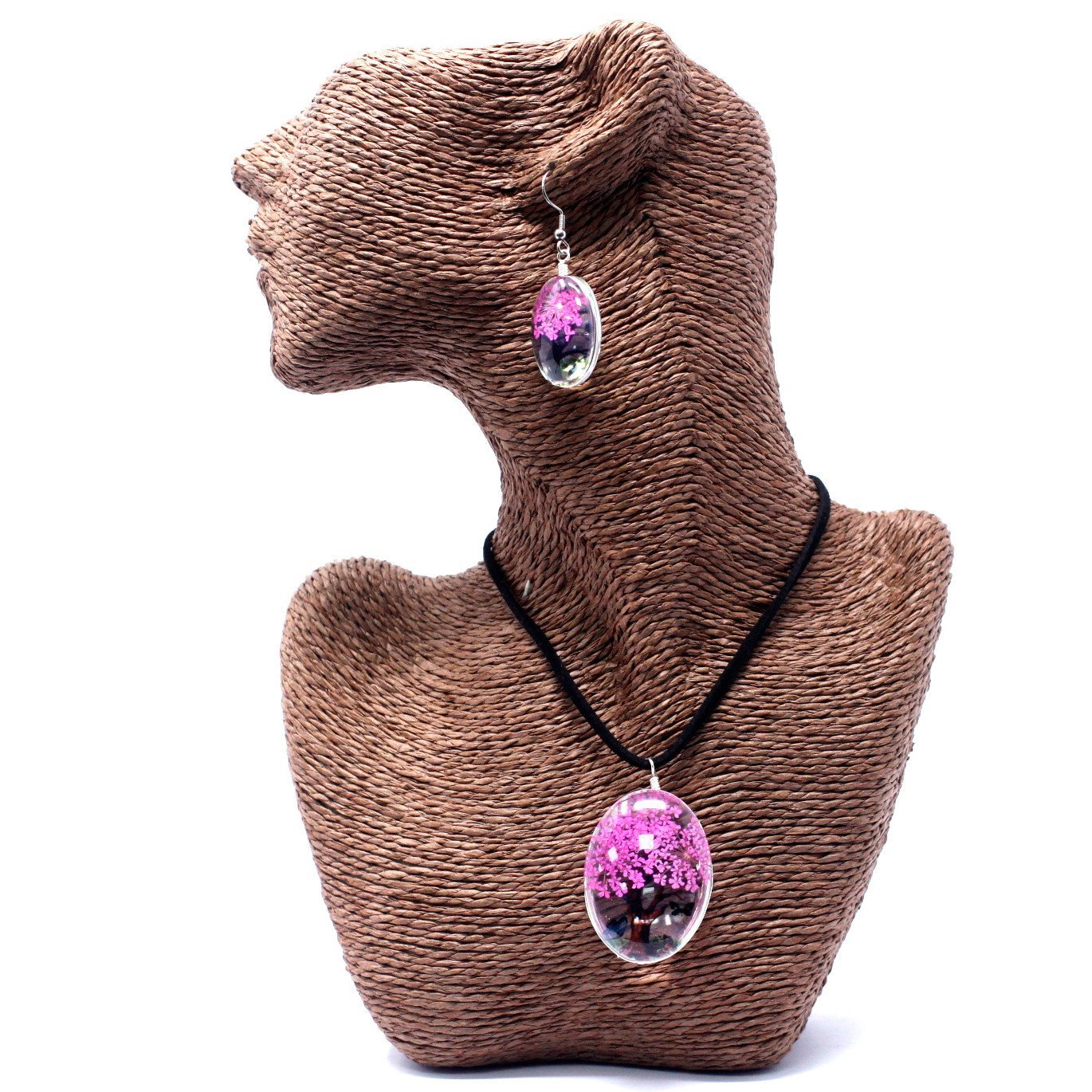 Tree of Life Bright Pink Pressed Flower Art Set | #product_category# - OneRoofGifts