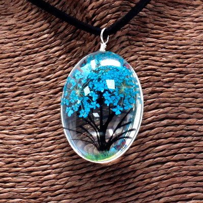 Tree of Life Pressed Flower Art Set - Teal | #product_category# - OneRoofGifts