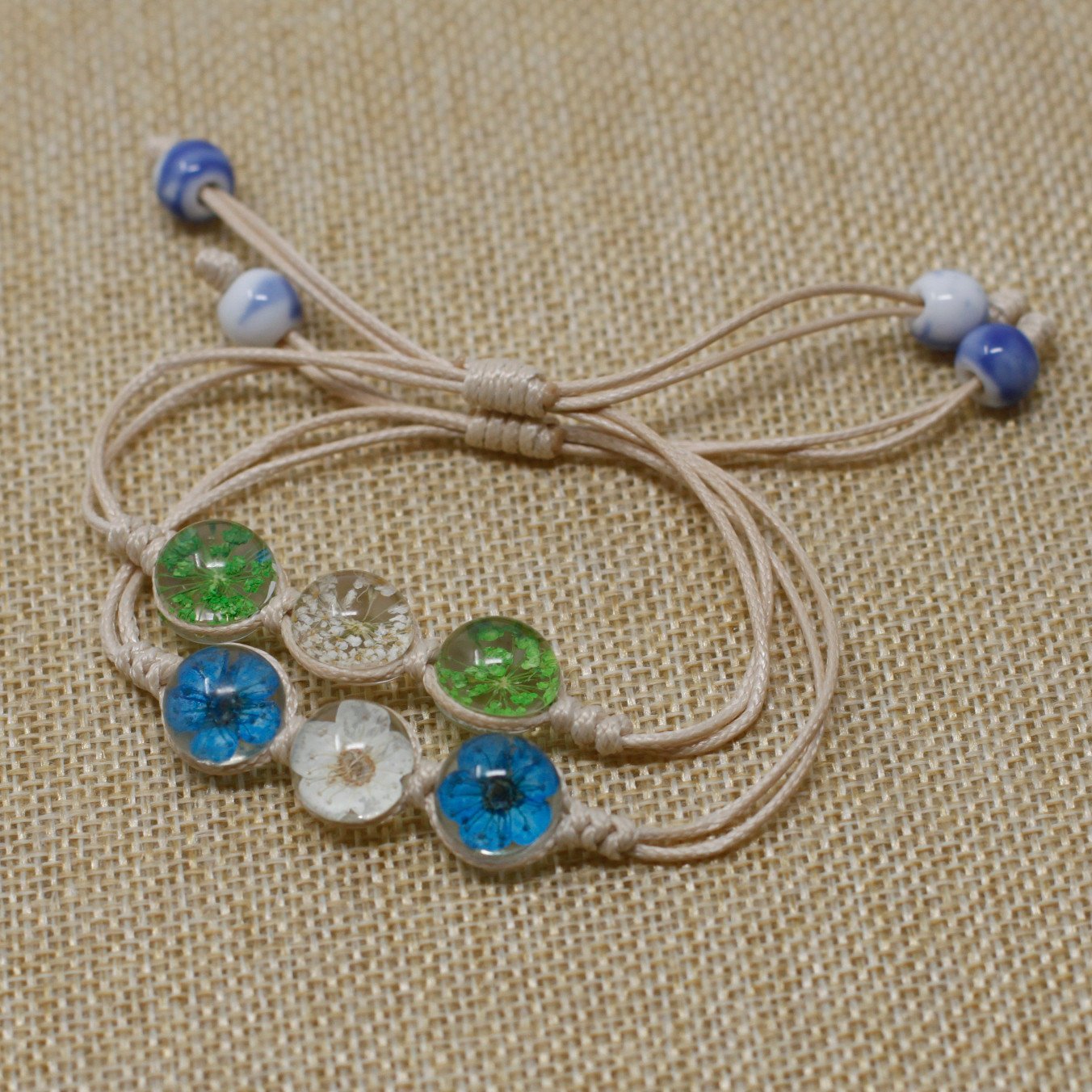 Tri - Flower Pressed Flower Bracelet | #product_category# - OneRoofGifts