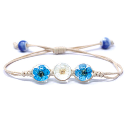 Tri - Flower Pressed Flower Bracelet | #product_category# - OneRoofGifts