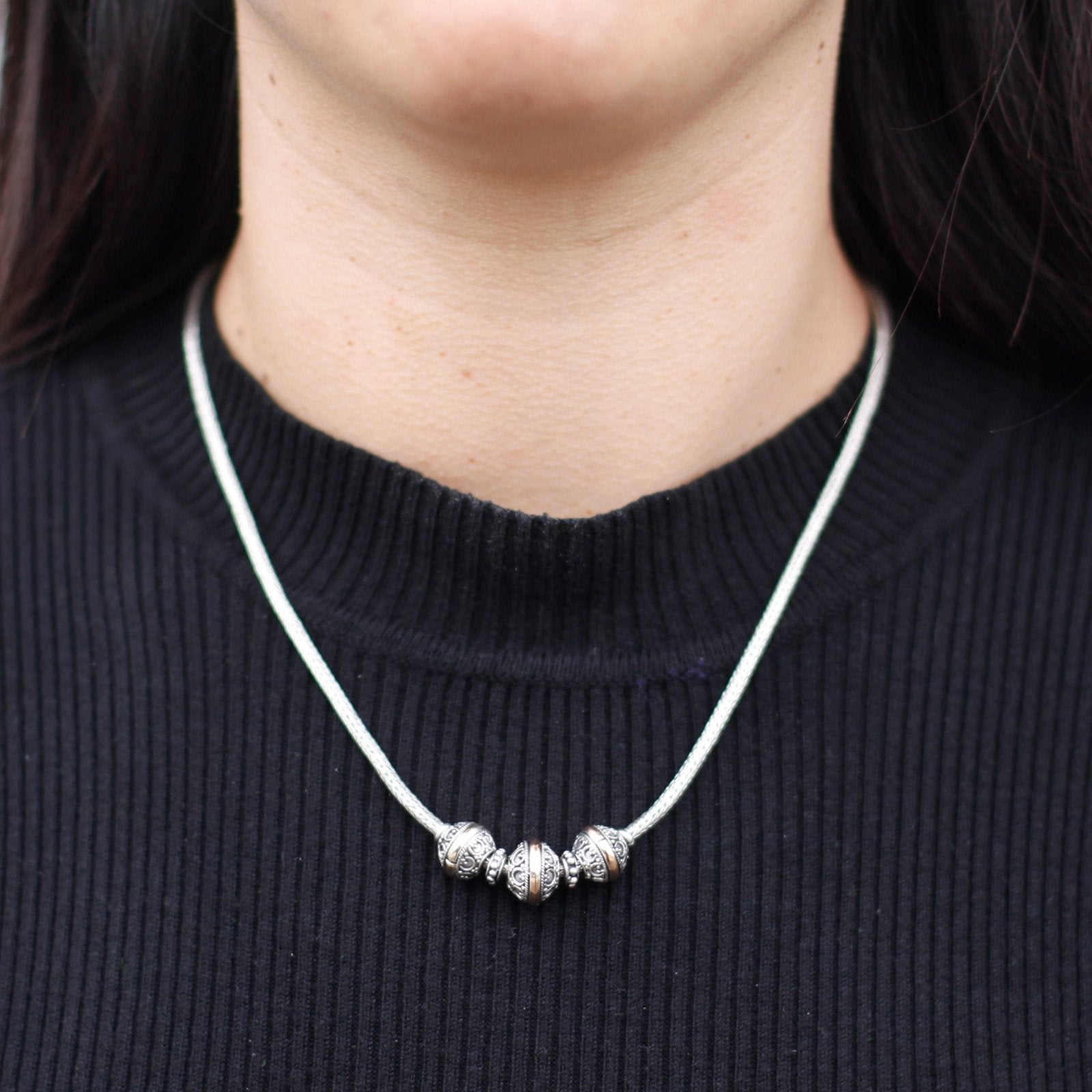 Tri Necklace in Silver and Gold | #product_category# - OneRoofGifts